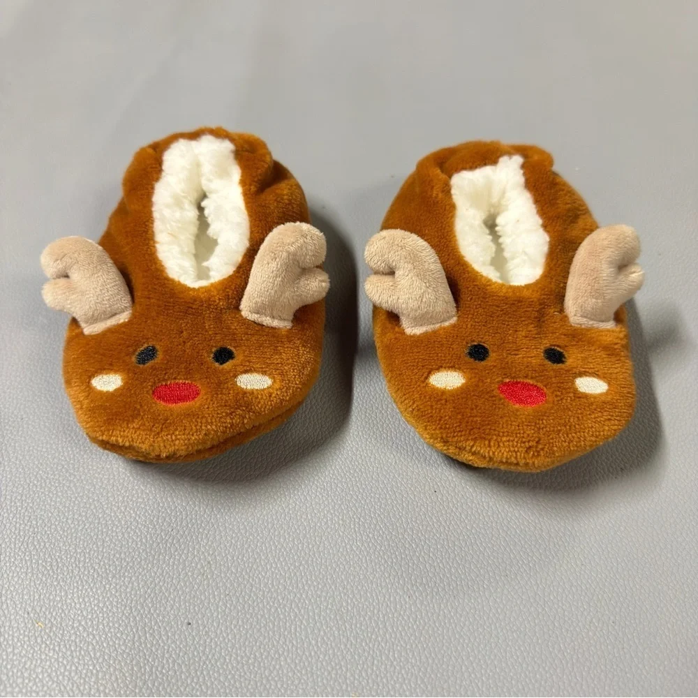 Plush Reindeer Slippers